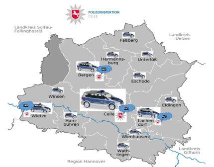 LandkreisCellemitPolizeidienststellen Landkreis Celle - Polizeidienststellen